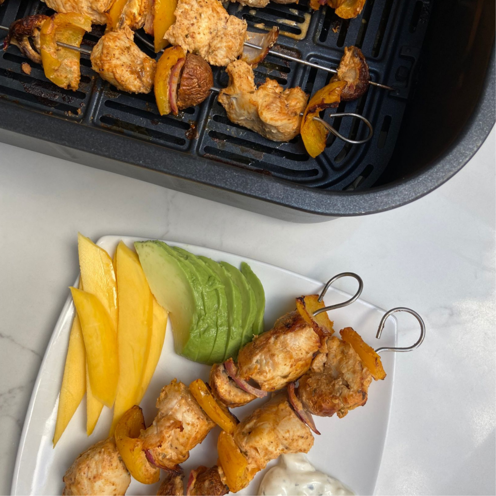 Air Fryer Chicken Tikka Kebabs - Lunchbox Doctor